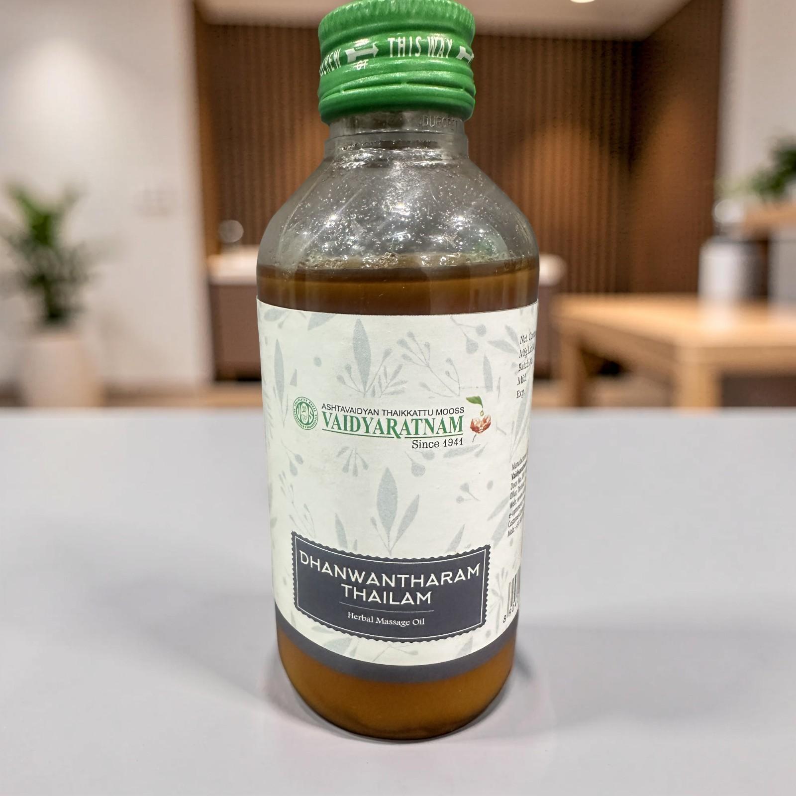 Dhanwantharam Thailam - Traditional Ayurvedic Body & Massage Oil - 200 ml