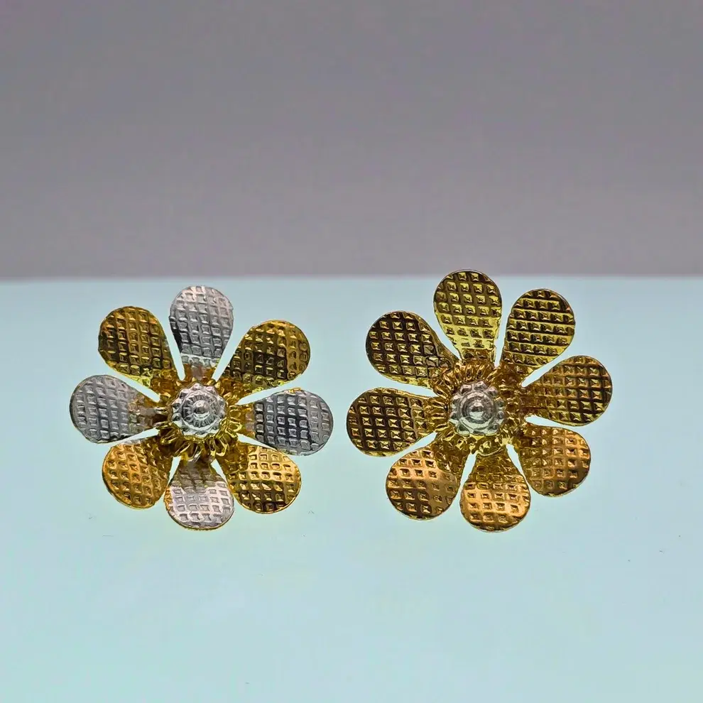 Gold Plated Silver Flower for Pooja and Hindu Rituals