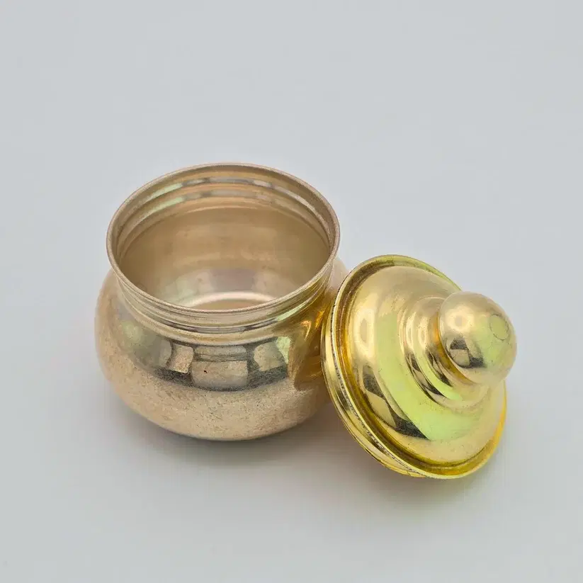 Real Silver Kumkum Box with Gold-Toned Lid | Premium Return Gift for Weddings & Rituals | Elegant GP Kumkum Container