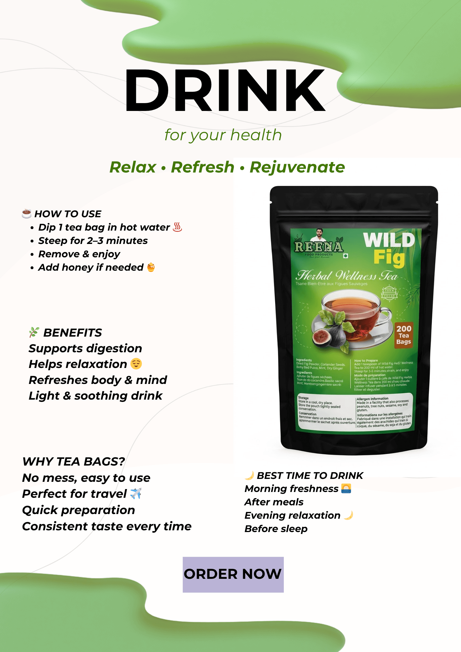 Wild Fig wellness Tea 20 bags