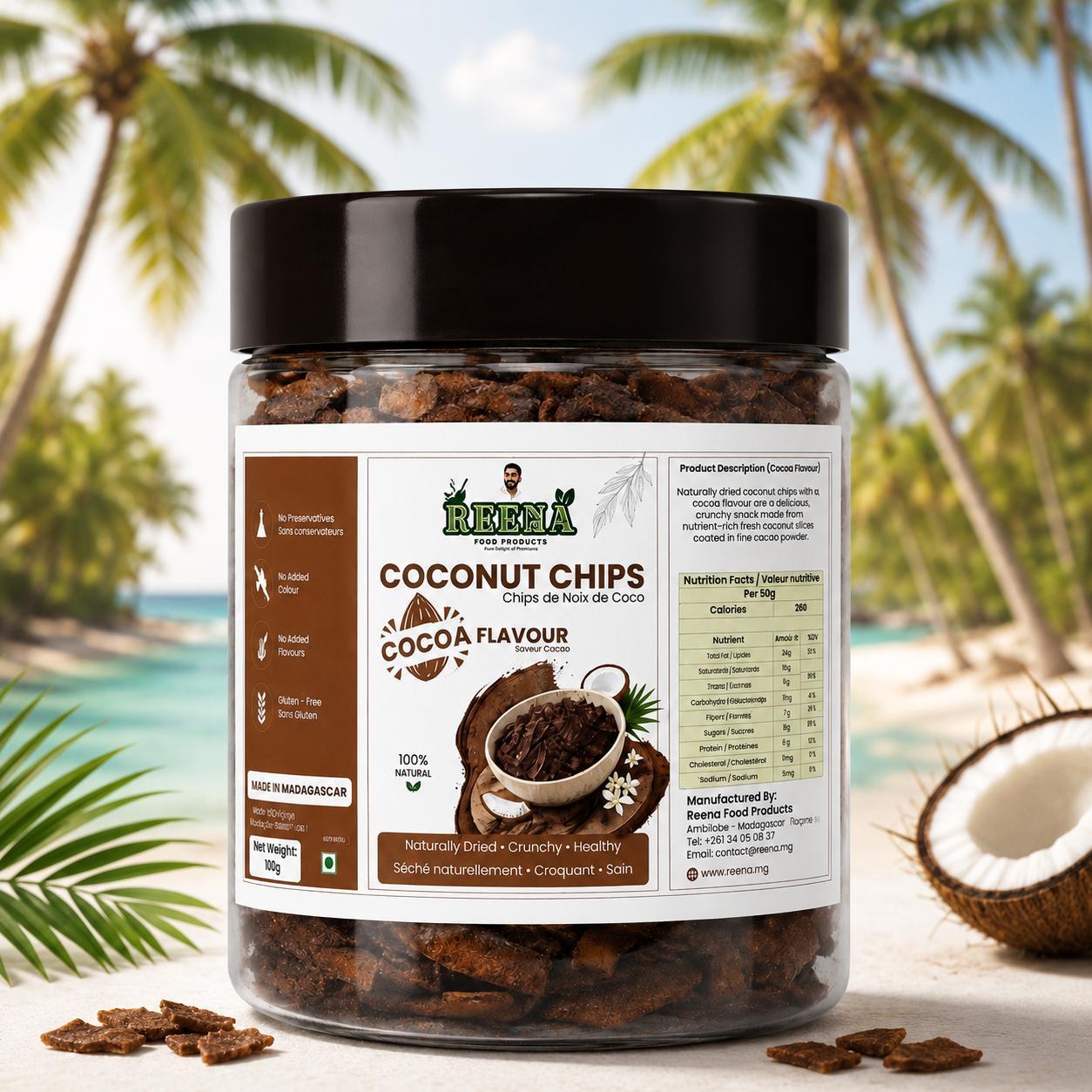 COCONUT CHIPS COCOA FLAVOR 50G
