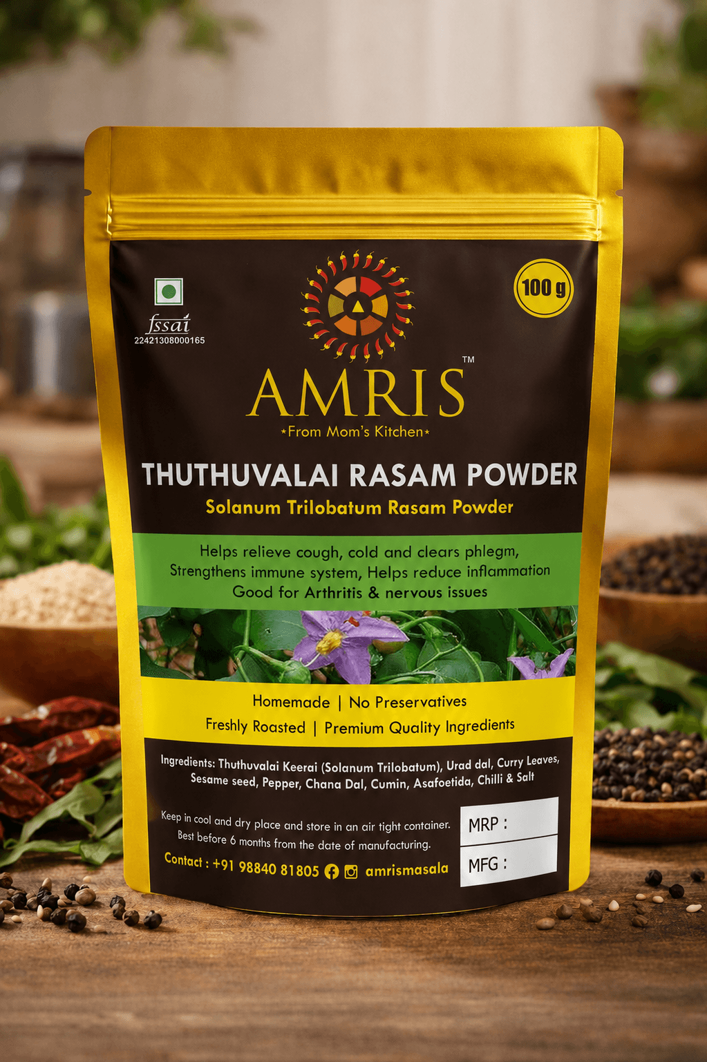 Amris Thuthuvalai Rasam Powder 