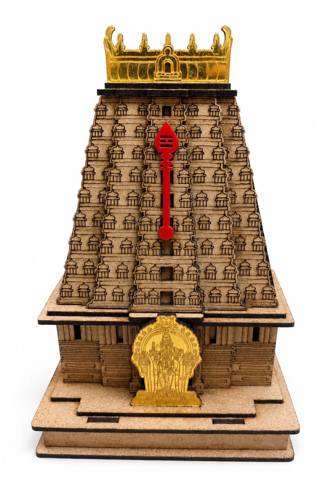 Wooden Miniature Lord Murugan Temple 