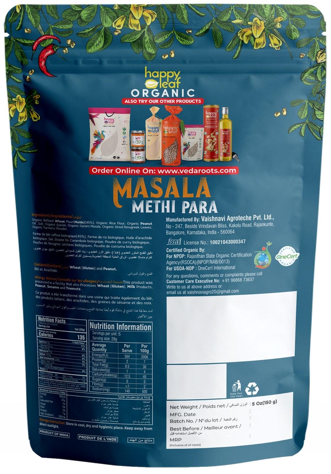 Organic Masala Methi Para