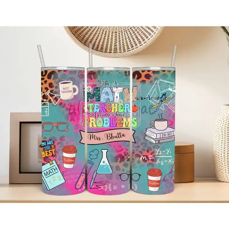 Leopard Grace Math Teacher Tumbler Leopard Grace Math Teacher Tumbler