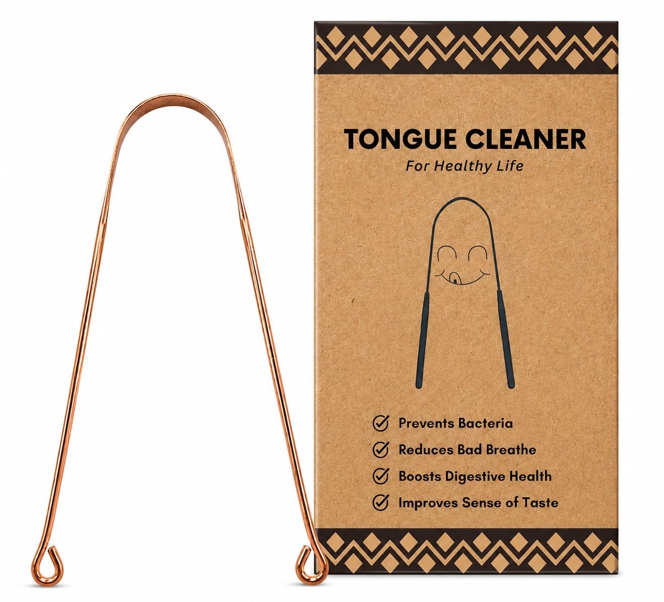 Rudho Copper Tongue Cleaner Reusable Tongue Scraper Rudho Copper Tongue Cleaner Reusable Tongue Scraper