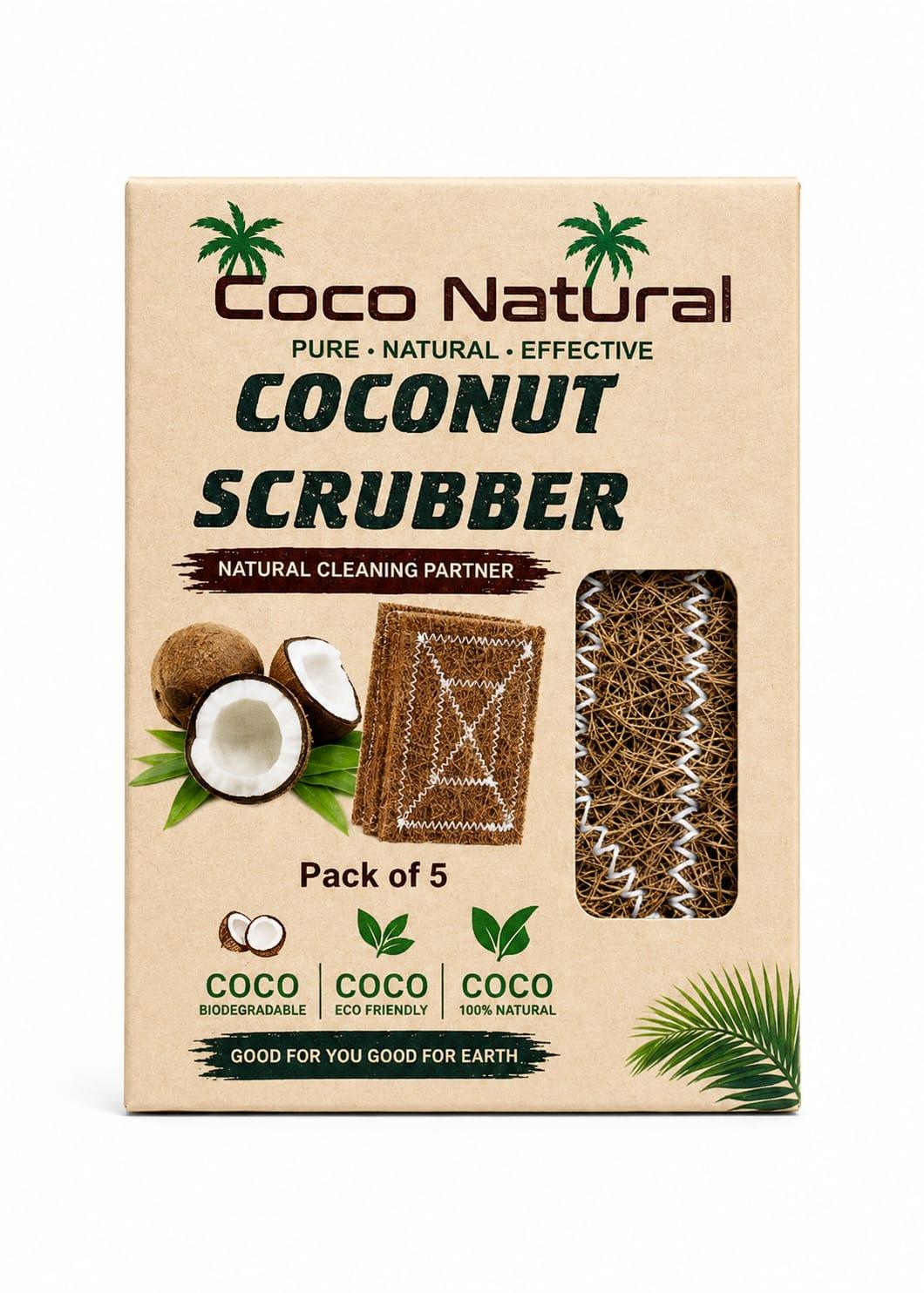 Natural Coconut Scrubber – Eco-Friendly Kitchen Dish Scrubber (Pack of 3) Natural Coconut Scrubber – Eco-Friendly Kitchen Dish Scrubber (Pack of 3)
