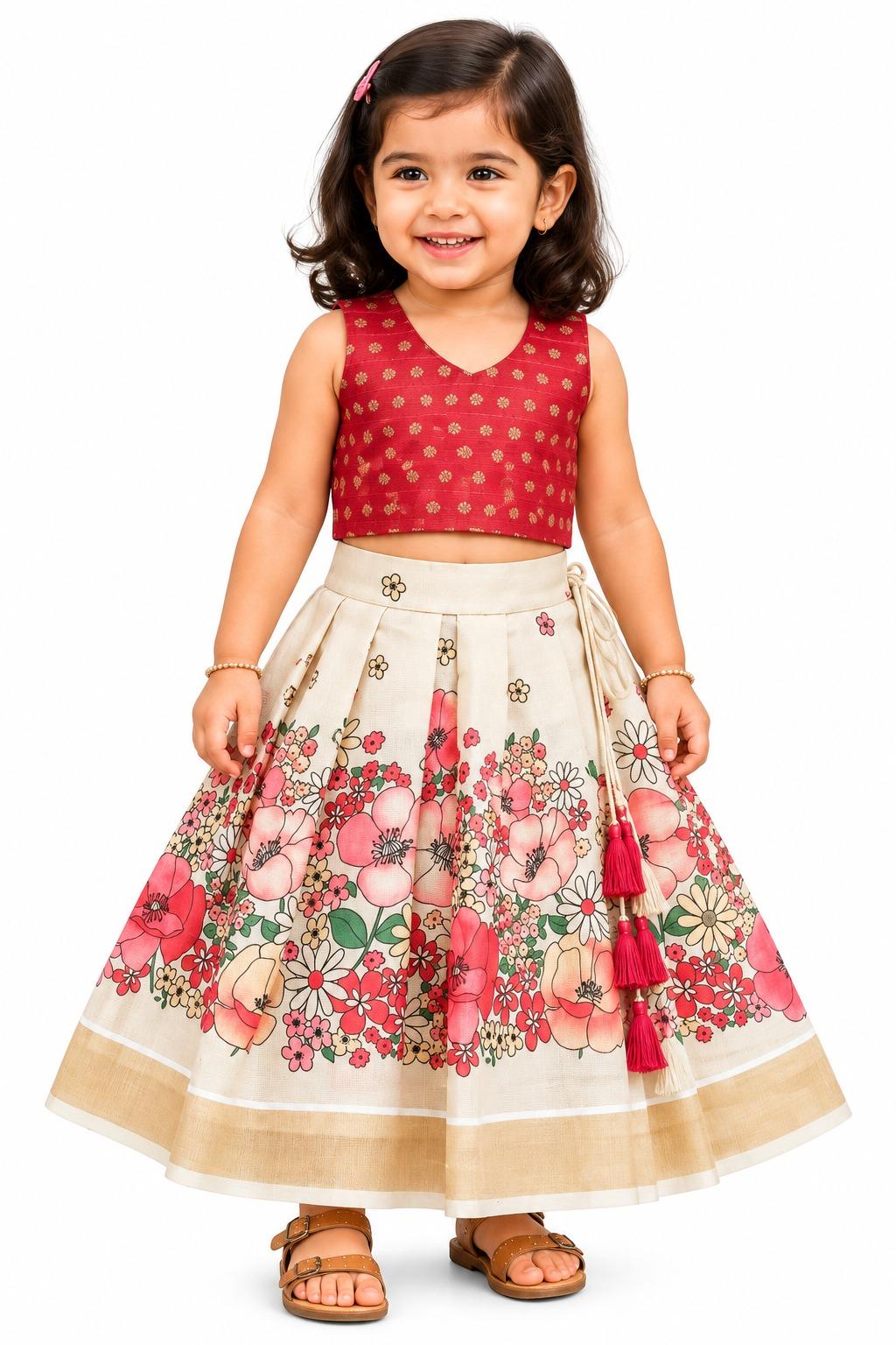 Hot pink silk top with golden yellow bloom skirt Hot pink silk top with golden yellow bloom skirt